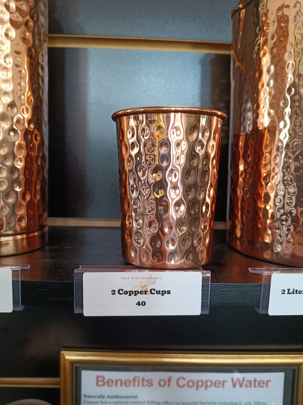 Copper Drinking Cups - Set of 2